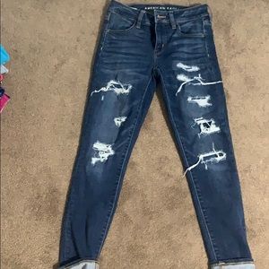 ripped american eagle jeans